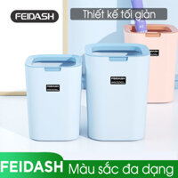 Thùng Rác Vuông 2 Lớp Thiết Kế Mở Không Nắp FEIDASH G3400 - Dung Tích 8L Nhỏ Gọn Tiện Lợi - Màu Sắc Thanh Lịch, Đa Dạng - Xanh dương