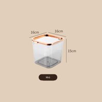 Thùng rác vuông nhựa PET cứng trong suốt - Chịu lực chịu nhiệt tốt - Thiết kế tinh tế sang trọng - Màu trắng - Nhỏ - Lớn - Trắng - Nhỏ