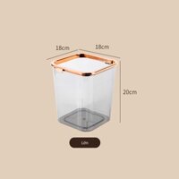 Thùng rác vuông nhựa PET cứng trong suốt - Chịu lực chịu nhiệt tốt - Thiết kế tinh tế sang trọng - Màu trắng - Nhỏ - Lớn - Trắng - Lớn