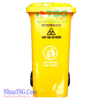 Thùng Rác Y Tế 120 Lít Màu Vàng