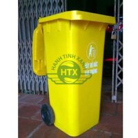 Thùng rác y tế 120L màu vàng