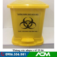 Thùng rác y tế 25 lít màu vàng
