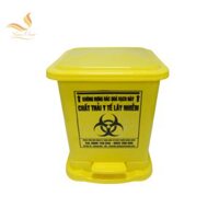 Thùng rác y tế màu vàng chân đạp đựng rác thải lây nhiễm