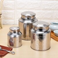 [Thùng rỗng bằng thép không gỉ] Hộp trà bằng thép không gỉ lớn, hộp đóng gói trà, hộp trà mini di động, hộp trà kim loại nhỏ, hộp trà kín
