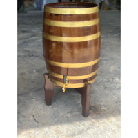 thùng rượ ư gỗ sồi 50L dáng đứng