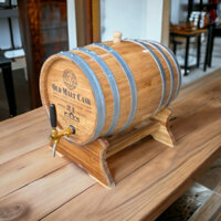 Thùng ruou gỗ sồi 10L ủ ruou trưng bày phòng khách