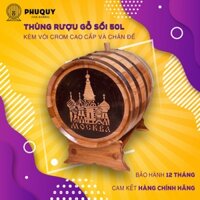 Thùng rượu gỗ sồi 50L ⚡️ CAO CẤP ⚡️ Gỗ sồi Nga nhập khẩu