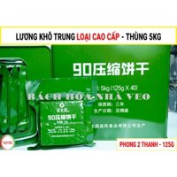 Thùng Sắt 5Kg Lương Khô Quân Đội - Lương Khô 90 Hàng Cao Cấp - NGON