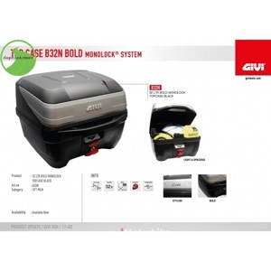 Thùng sau xe máy Givi b32n