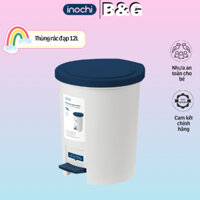 Thùng sọt rác nhựa, nắp tròn cao cấp Hiro Inochi đạp chân, để bàn, cho văn phòng, nhà bếp, vệ sinh, phòng ngủ Vapu Hcm