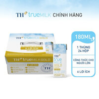 Thùng STTT TH true MILK GOLD hộp 180ml Công thức dinh vàng cho người lớn tuổi