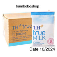 Thùng sữa bịch TH true milk ít đường 220ml - date 10/2024