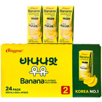 Thùng sữa Binggrae Hàn Quốc hương chuối hộp 200ml