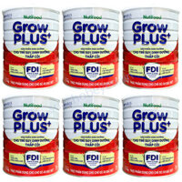 Thùng Sữa bột Nuti Grow Plus+ Đỏ 1+ lon 1.5kg cho trẻ từ 1-2 tuổi