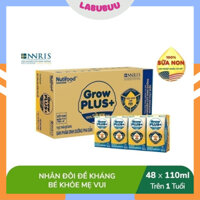 Thùng Sữa Bột Pha Sẵn Nutifood GrowPLUS+ Vàng (Sữa Non Tăng Đề Kháng) 110ml Date Mới