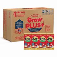 Thùng sữa bột pha sẵn NutiFood Grow Plus+ đỏ 180ml 48 hộp