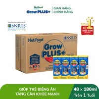 Thùng Sữa Bột Pha Sẵn GrowPLUS+ Biếng Ăn 180ml -Tăng Cân Khỏe Mạnh (48 Hộp x 180ml) Nutifood