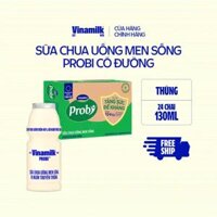 Thùng Sữa chua uống Probi Có Đường 130ml Yaourt 24 chai/thùng