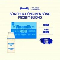 Thùng Sữa chua uống Probi Ít Đường chai 130ml -24 chai/Thùng Yogurt