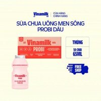 Thùng Sữa chua uống Probi Hương Dâu chai 65ml - 50 chai/Thùng Yogurt