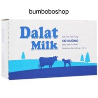 Thùng sữa Dalat milk có đường/ít đường/ko đường hộp 180ml