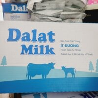 Thùng sữa Dalat milk hộp 110ml ít đường