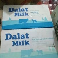 Thùng sữa dalat milk không đường và ít đường 180ml