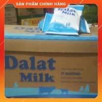 Thùng sữa dalat milk túi 220ml ít đường và không đường, có đường
