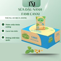 Thùng sữa đậu nành Fami Canxi bịch 40x200ml