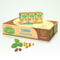 Thùng Sữa đậu nành Fami Canxi vị Cà Phê 200ml x 36 Hộp
