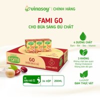 Thùng sữa đậu nành Fami Go Đậu đỏ (36 hộp x 200ml)