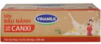 Thùng sữa đậu nành Vinamilk gấp đôi canxi (48 hộp x 200ml)
