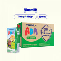 Thùng sữa dinh dưỡng tiệt trùng Vinamilk ADM Gold Có đường hộp 180ml (48 hộp) (Đủ Vị)