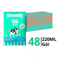 Thùng sữa không đường Vinamilk 220ml (48 gói)