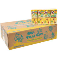 Thùng Sữa Lif Kun Hương Trái Cây Nhiệt Đới  hộp 180ml