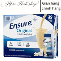 Thùng sữa nước Ensure Original 237ml Mỹ loại 16 chai, 24 chai, 30 chai mẫu mới nhất [Date mới nhất]