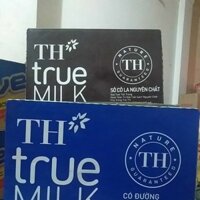 Thùng sữa TH true milk có đường, không đường, ít đường, dâu, socola 180ml