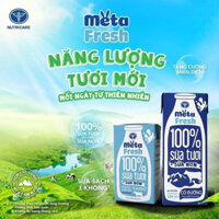 Thùng sữa tươi chứa sữa non Nutricare Meta FRESH ít đường(110ml x 48 hộp)