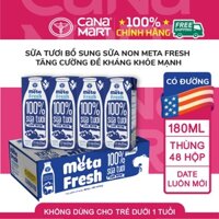 Thùng sữa tươi Meta Fresh có đường Nutricare - sữa non tăng cường miễn dịch (48 Hộp)