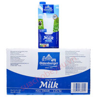 Thùng sữa tươi nguyên kem Oldenburger Đức hộp 1 lít