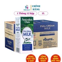 Thùng Sữa Tươi Nguyên Kem Australia's Own 1L- Sữa Tiệt Trùng Không Đường Nhập Khẩu Úc