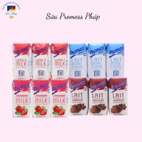 Thùng sữa tươi Promess 200ml - Pháp - Nguyên kem, tách kem, vị Dâu, Vị Socola, Vị Chuối, Vị Vani Hạn 2025