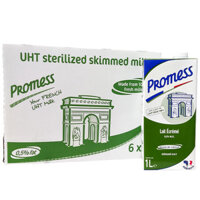 Thùng Sữa tươi Promess Pháp không béo hộp 1 lít