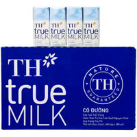 Thùng sữa tươi TH True Milk có đường hộp 180ml