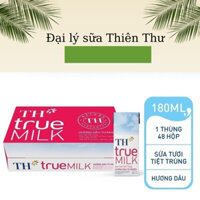 Thùng sữa tươi TH TRUE MILK hương dâu 180ml - date 12/2024