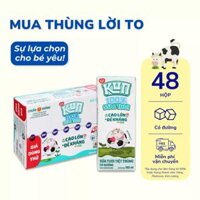 Thùng sữa tươi tiệt trùng có đường 100% sữa tươi Kun 180ml (48 Hộp)