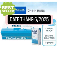 Thùng- Sữa tươi tiệt trùng Đà Lạt Milk ít đường 110ml Date th 8/7