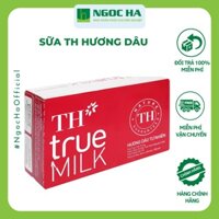 Thùng sữa tươi tiệt trùng TH True Milk hương dâu hộp 180ml (48 hộp )