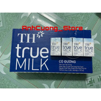 Thùng sữa tươi tiệt trùng TH true milk loại nhỏ 12 lốc x 110ml có đường