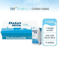 Thùng Sữa Tươi Tiệt Trùng DalatMilk Bé 110ml x 48 hộp ( Bọc Chống Sốc )